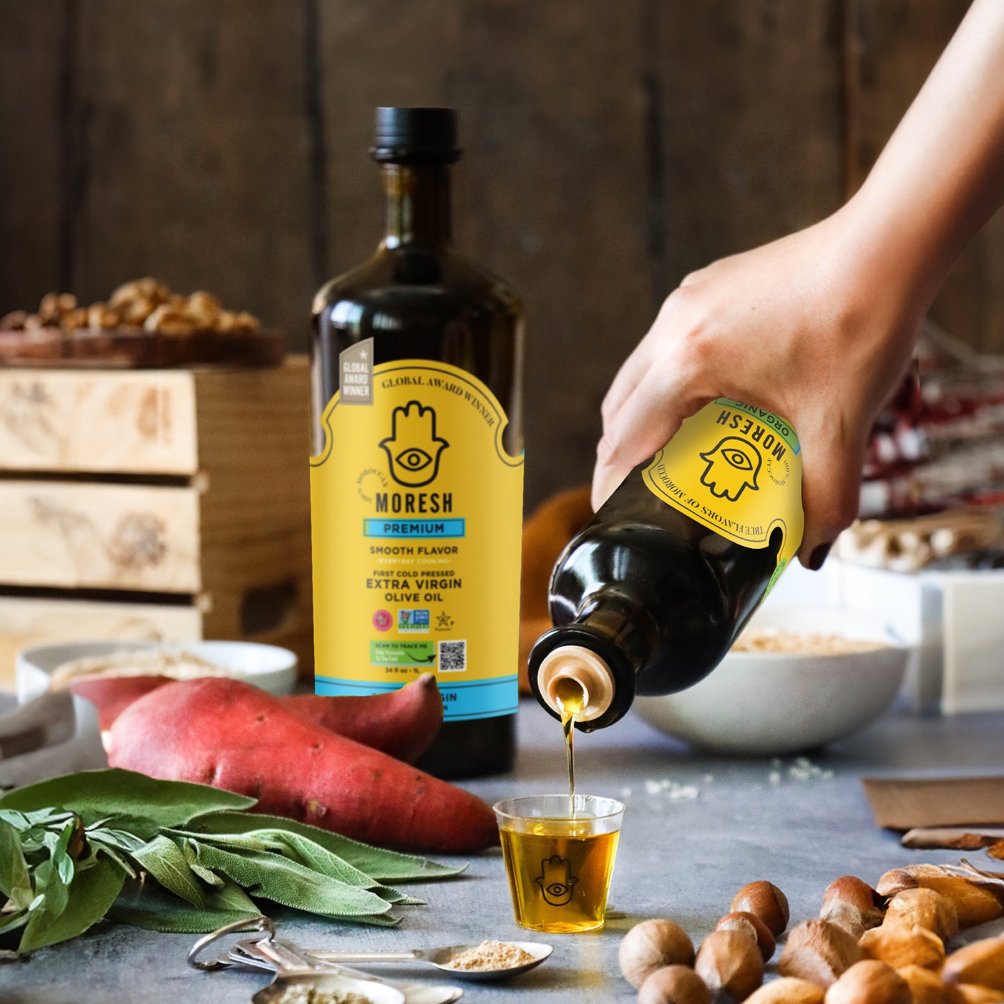 
                  
                    Moresh Moroccan Extra Virgin Olive Oil
                  
                