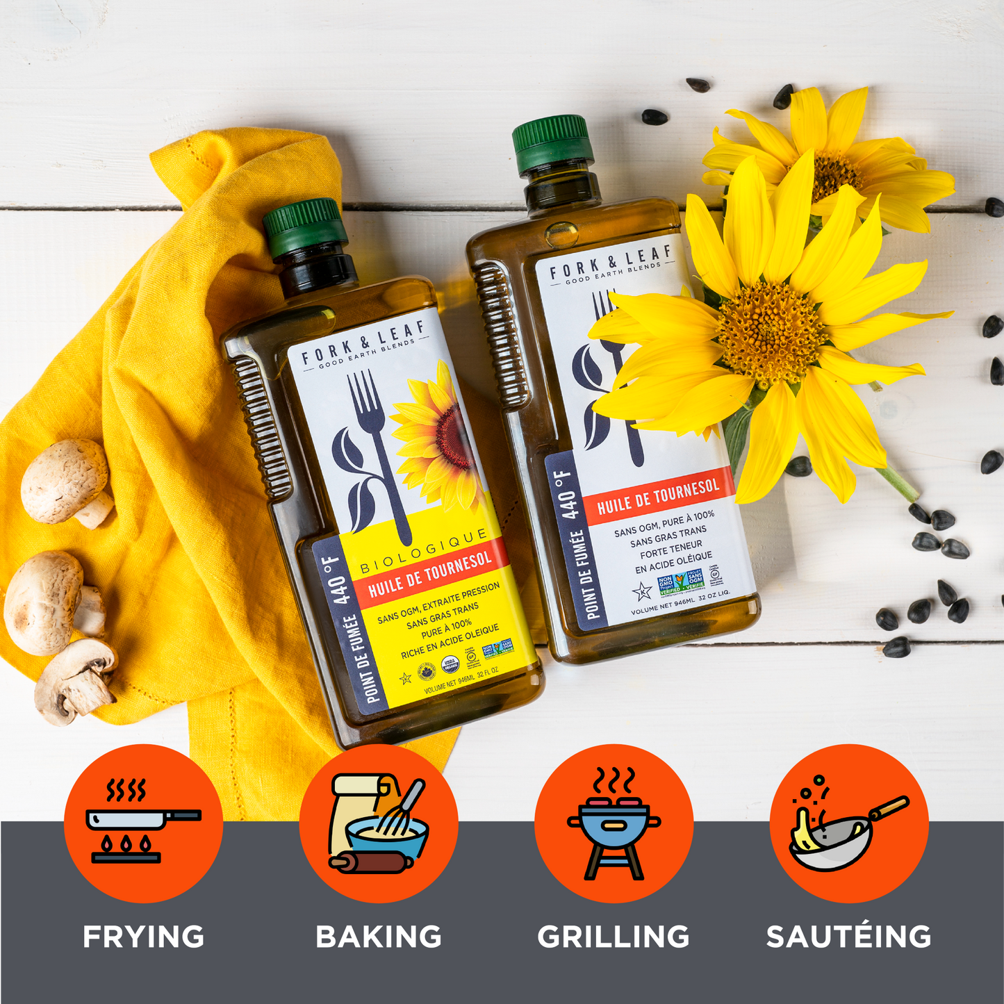 
                  
                    Organic Sunflower Oil
                  
                