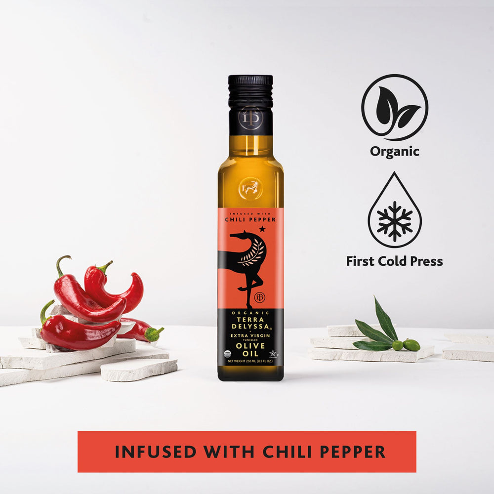 
                  
                    Red Pepper Infused Extra Virgin Olive Oil
                  
                